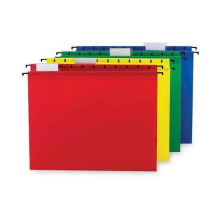 Compasion Poly Hanging Folders, Assorted Color - 12 per Pack CO3761225